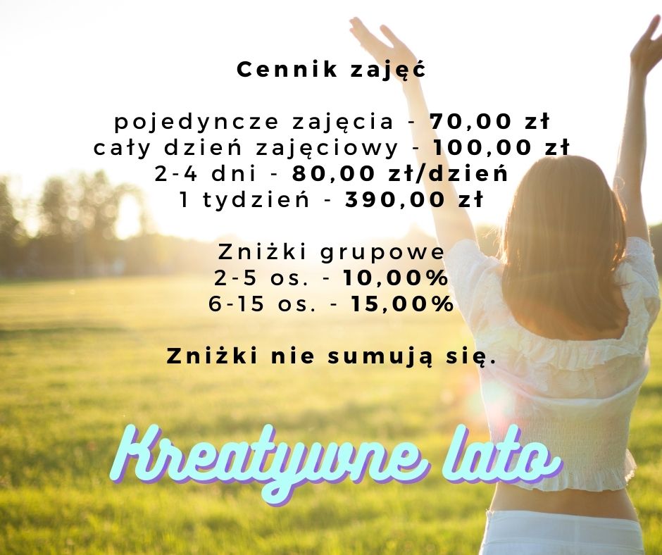 Kreatywne lato z Wileńską 08.07-02.08.2024 r. - warsztaty dla dzieci 7-12lat